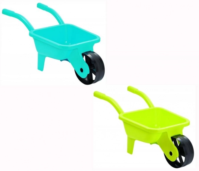 Tuin kruiwagen van kunststof, geel / blauw