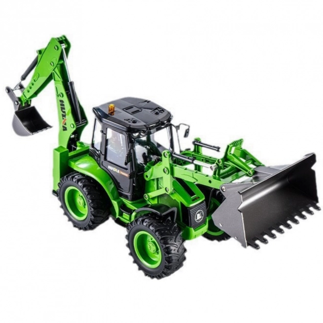 Green RC Excavator Loader Huina 1:14