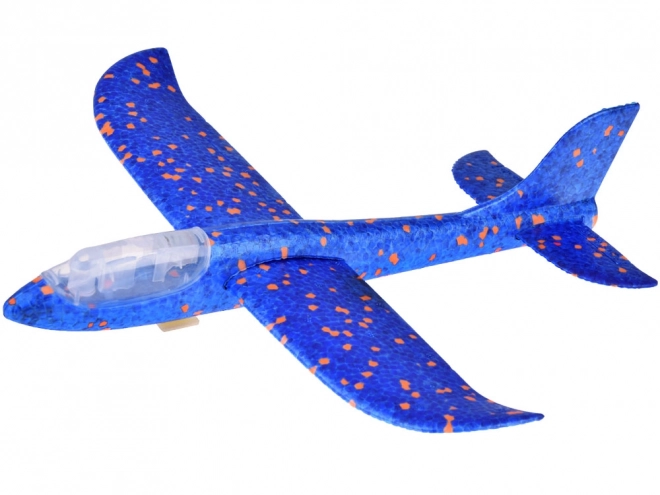 Avion en mousse avec lumière LED lancé depuis un pistolet