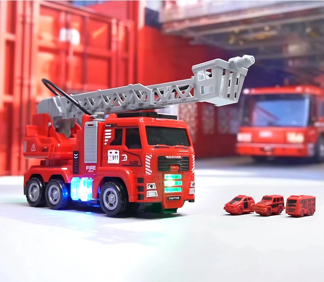 Interactive Fire Truck with Movable Ladder