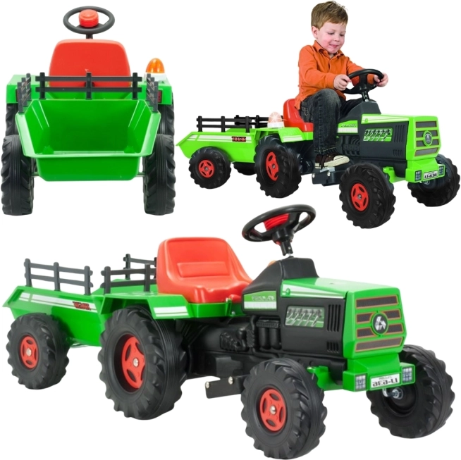 INJUSA elektrische kindertrekker Basic 6V met aanhanger