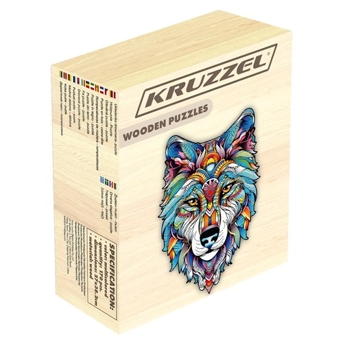 Houten puzzel Kruzzel Wolf