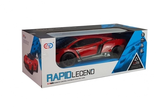 Rode raceauto op afstandsbediening 1:10