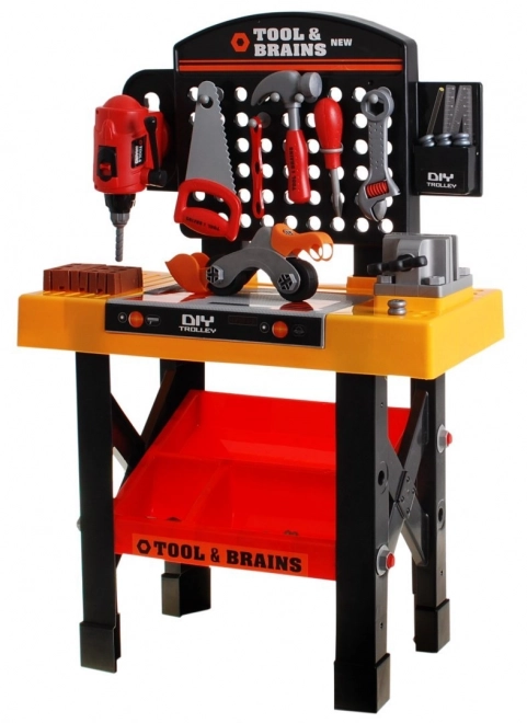Werkplaats met gereedschap 2 in 1 voor de kleine klusser