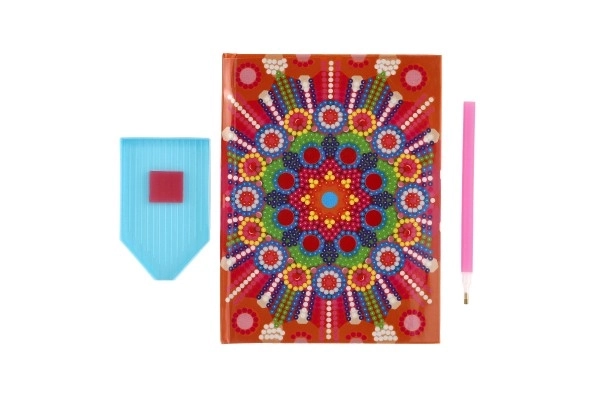 Creatief dagboek met diamanten - mandala