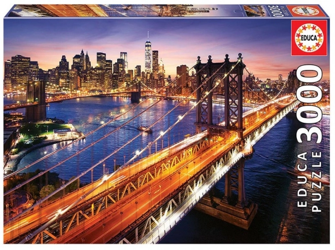EDUCA Puzzle Twilight Over Manhattan 3000 Pieces
