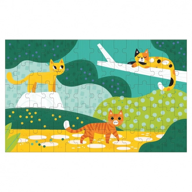 Lenticulair puzzel katten klein en groot