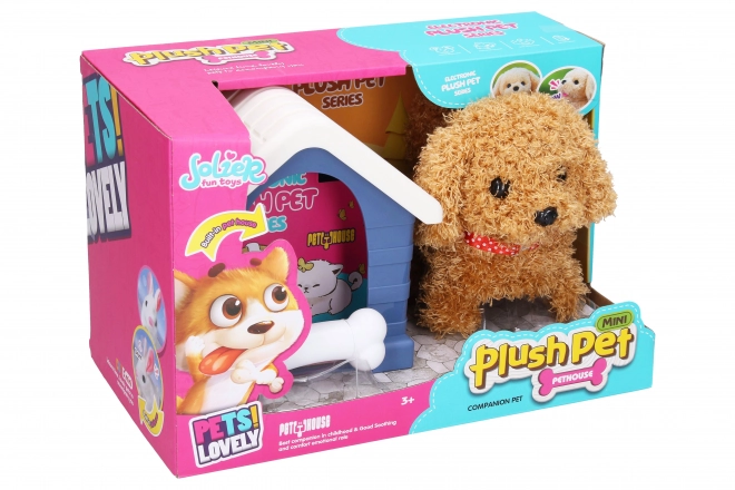 Hondje met hok 15cm
