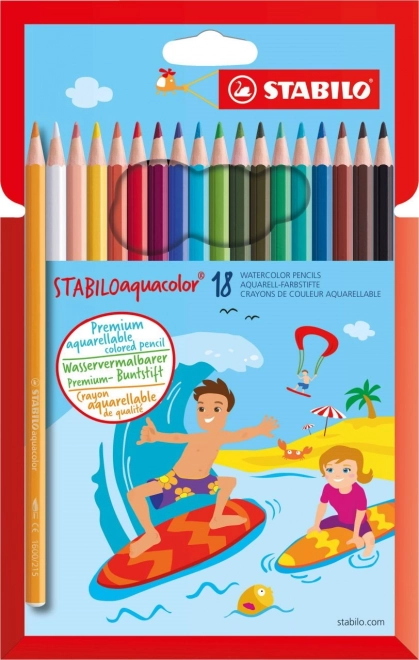 Set of Watercolor Pencils STABILO Aquacolor 18 pcs