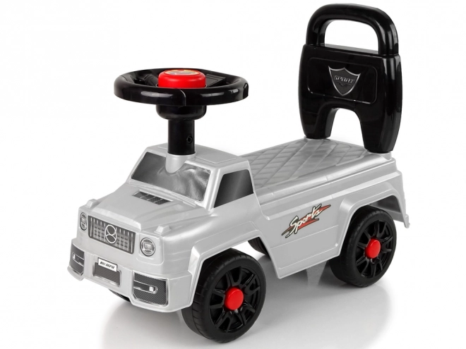 Children's Push Car QX-5500 Silver with Horn and Backrest