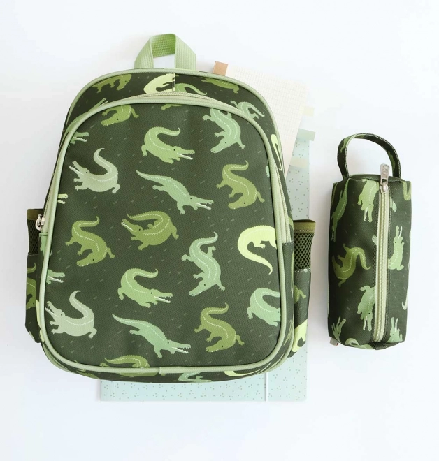 A Little Lovely Company kindergarten backpack – Crocodile