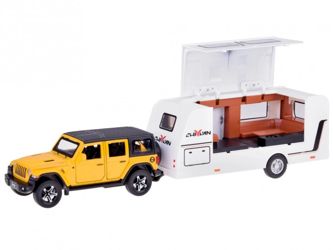 Auto voor vakantie terreinwagen en caravan