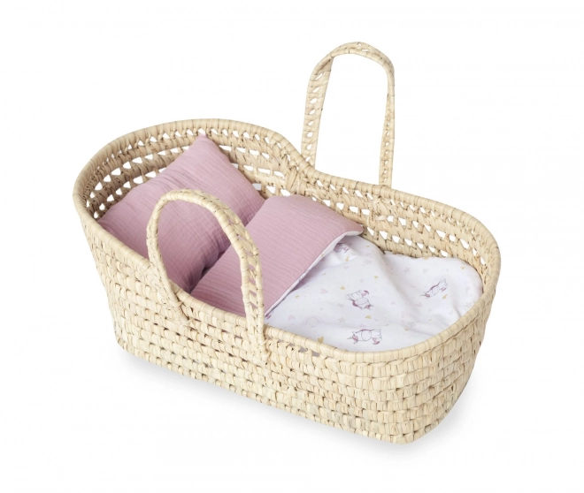 Moses Basket For Dolls With Bedding
