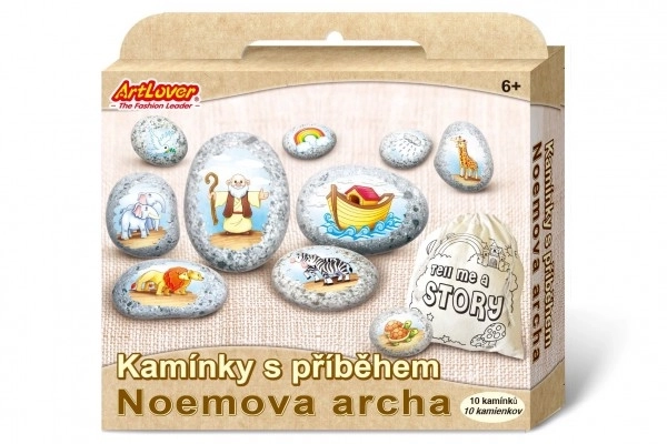 Stenen met een verhaal met stickers - Noach's Ark