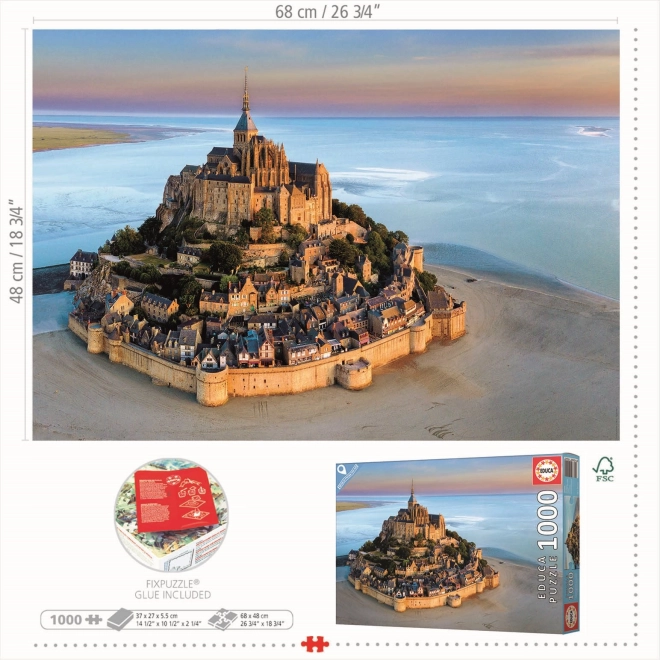 Puzzel Mont Saint Michel vanuit de lucht 1000 stukjes
