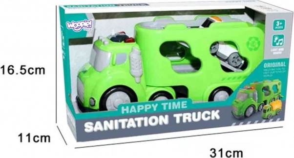 Woopie groene sleepdienst City Truck met licht- en geluidseffecten