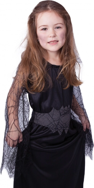 Black dress with a spiderweb belt