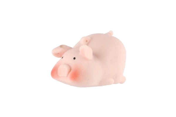 Varken/varkentje anti-stress knijpfiguurtje siliconen 6cm 4 varianten 24 stuks in doos
