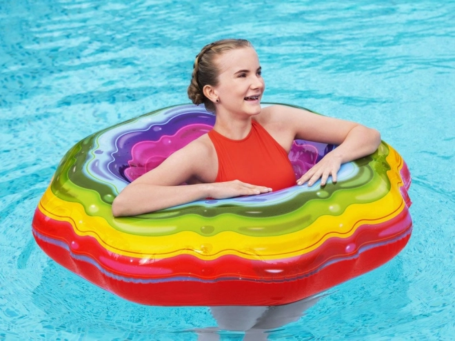 Bestway Aufblasbarer Regenbogen-Quallenring 115 cm