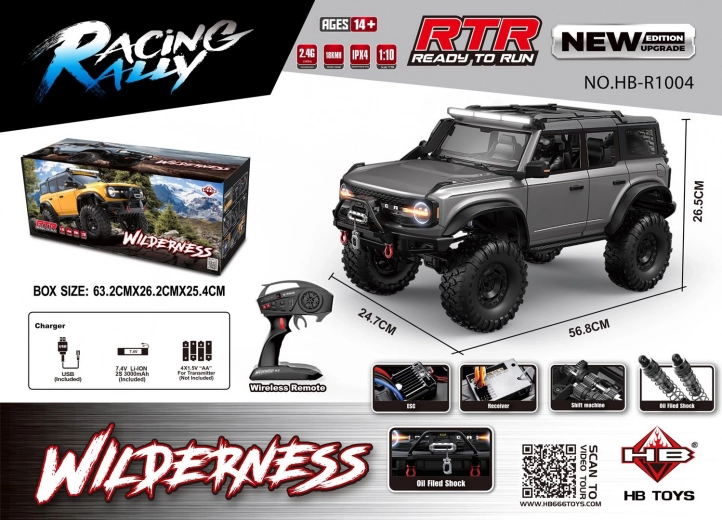 RC auto Wilderness 1:10 gris