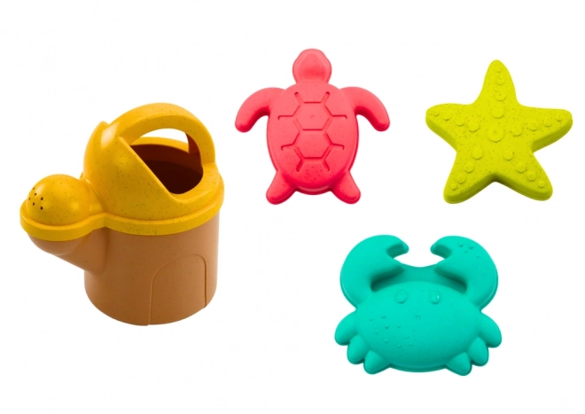 Set voor zand Emmertje Schepje Harkje Zeef Vormpjes Pastel