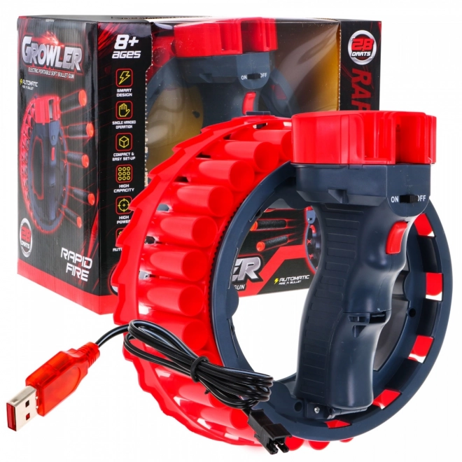 Electric Kids' Gun Growler with 28 Foam Darts