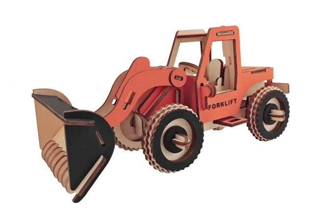 Woodcraft Houten 3D-puzzel Graafmachine