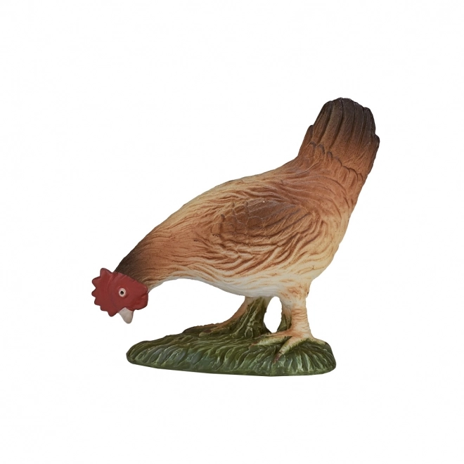Realistische kippenfiguur die zich voedt