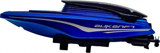 Moderne blauwe RC-boot