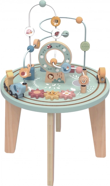 Table d’activité montessori en bois TOOKY TOY avec boucles motrices