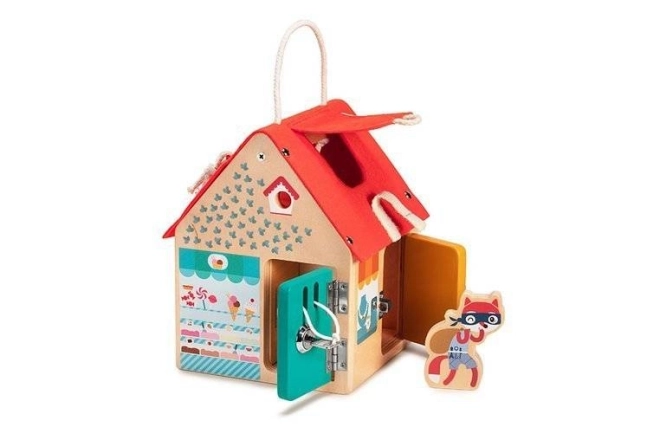 Lilliputiens – houten huisje met sloten