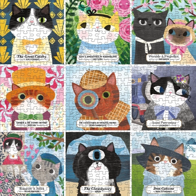 Mudpuppy puzzel Katten Literati 500 stukjes