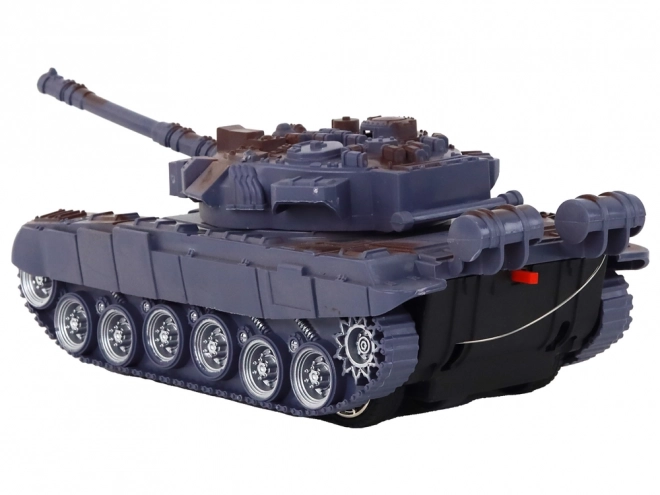 R/C op afstand bestuurbare tank Licht Geluid Marineblauw 1:18 27MHz
