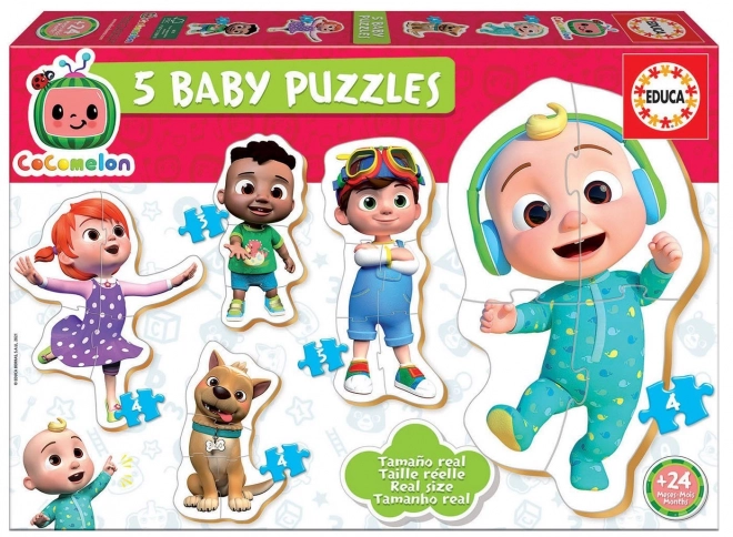 EDUCA Baby puzzel Cocomelon 5 in 1 (3-5 stukjes)