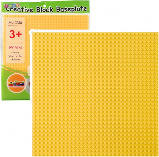 Construction Board for Blocks Yellow 25.5x25.5 cm