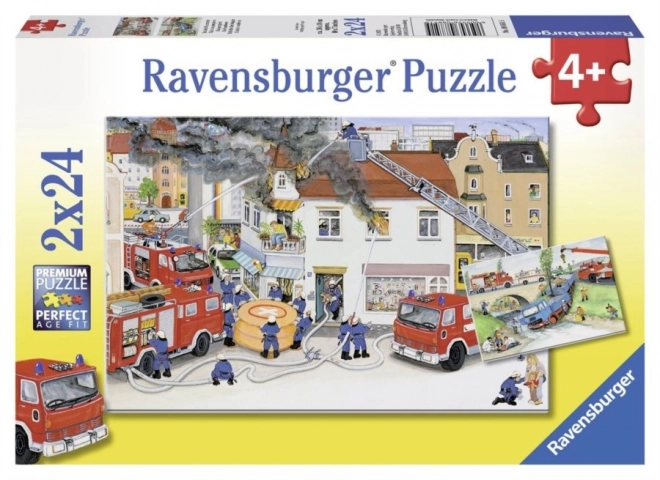 Ravensburger puzzel Brandweerkazerne 2x24 stukjes