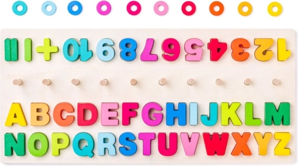 Lettres et chiffres aux couleurs vives