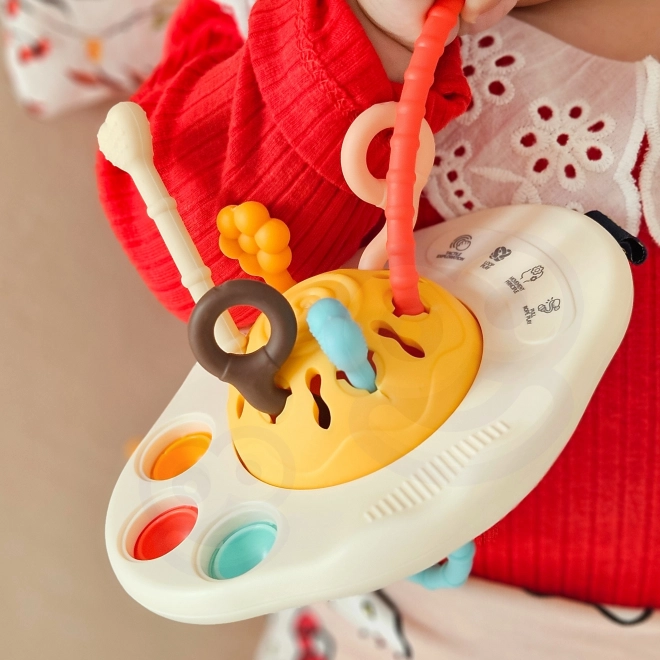 Woopie Baby Sensory Toy UFO Teether Rattle