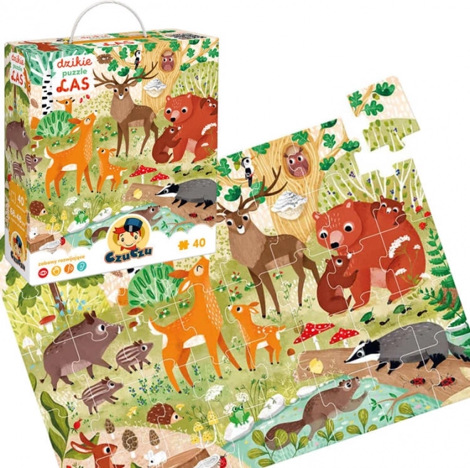 CzuCzu Puzzle Forêt Sauvage 40 pièces