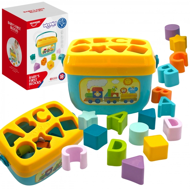 Woopie tri d'enfants et valisette avec apprentissage de l'alphabet et des formes