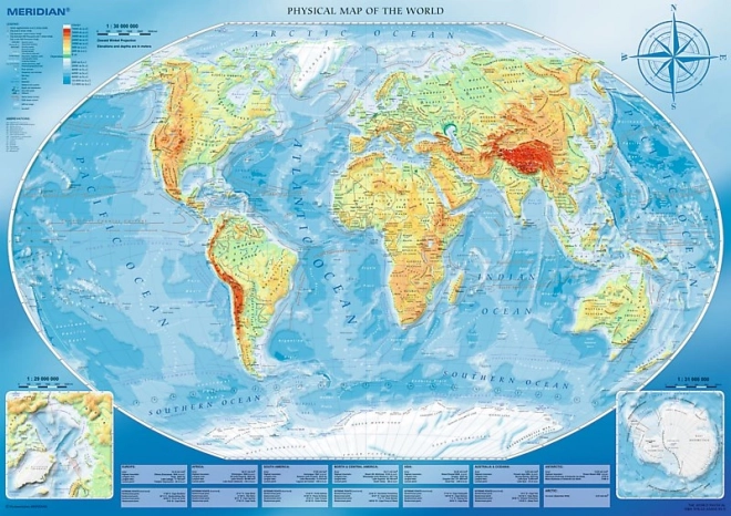 Puzzel 4000 stukjes - Grote fysieke wereldkaart