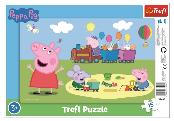 TREFL Puzzel Peppa Big: Vrolijke Trein 15 stukken