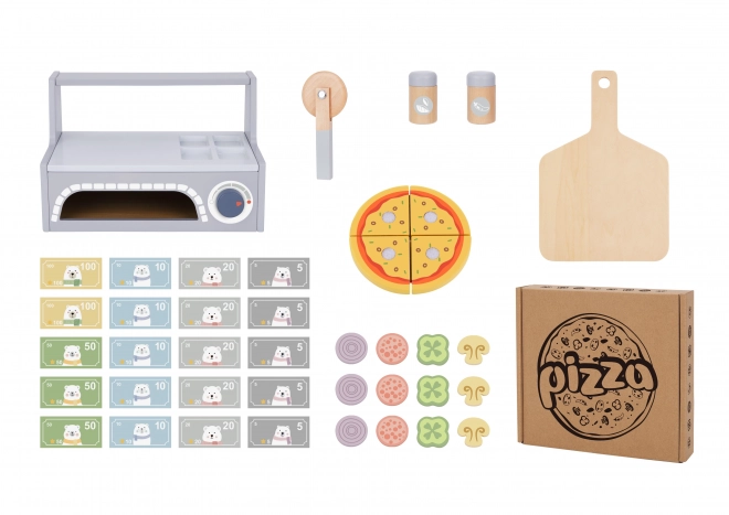 Tooky Toy Holz-Pizza-Set mit Zubehör