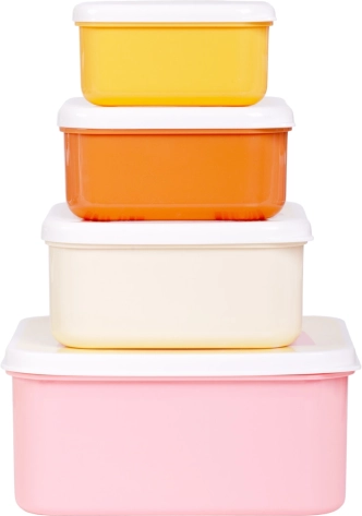 Set aus vier Snackboxen A Little Lovely Company – Regenbogen