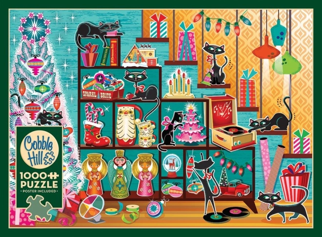 Puzzel Kerstkatten 1000 stukjes
