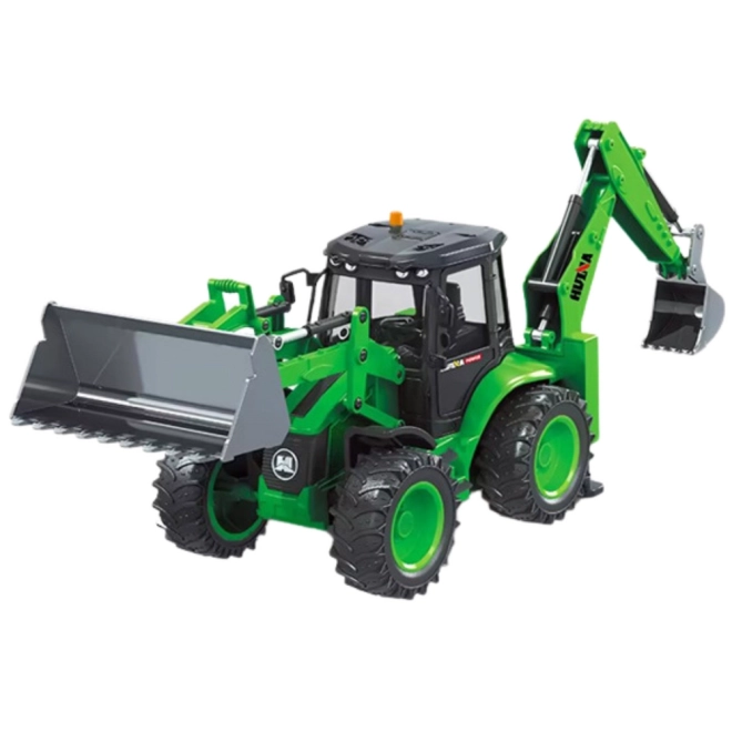 Green RC Excavator Loader Huina 1:14