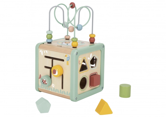 Multifunctionele houten kubus WOOPIE GREEN
