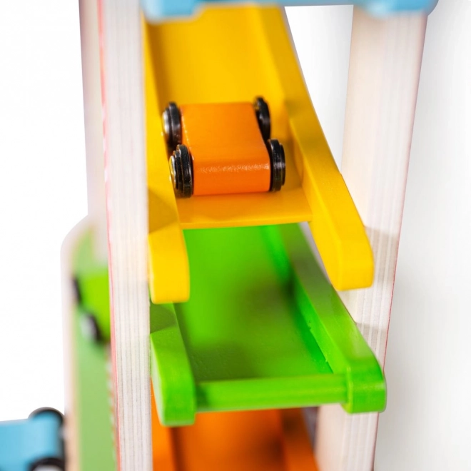 Holz-Rennbahn für Autos von Bigjigs Toys