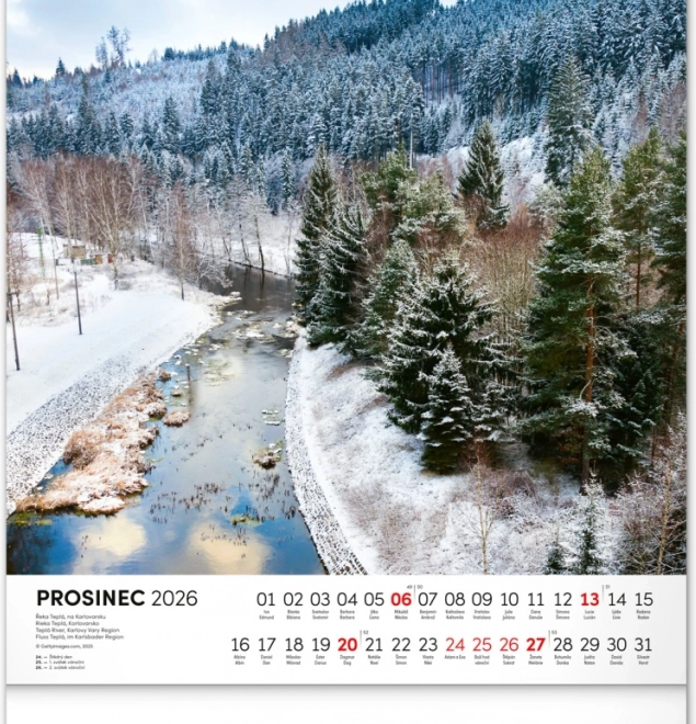 Calendrier mural Royaume des eaux 2026