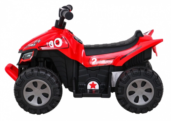 Snelle kinderaccu vierwieler geel – Rood